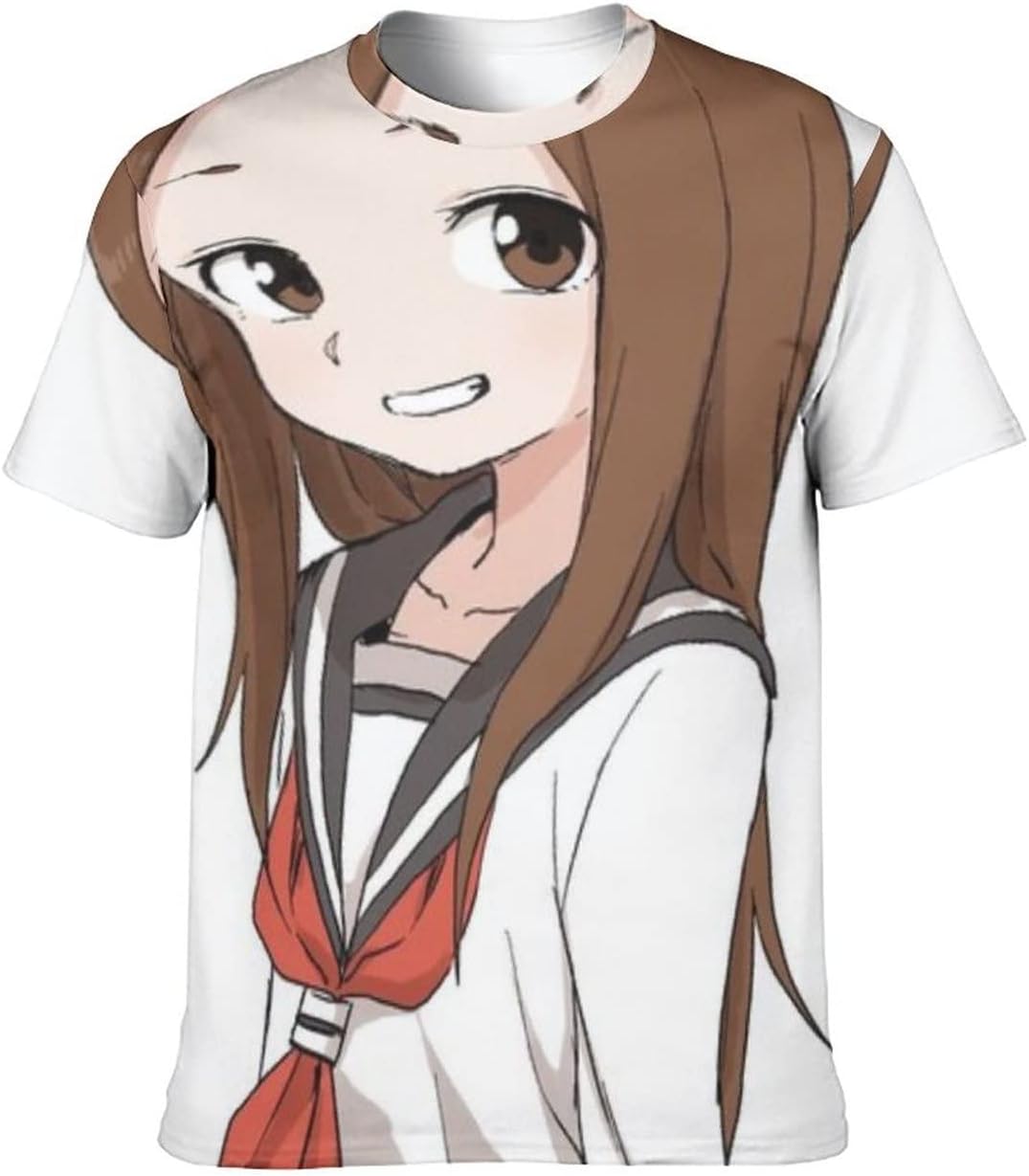 [FMOPQ] からかい上手の高木さんTシャツ 半袖 夏服 メンズトップス 半袖 T シャツ 快適 柔らかい 丸首半袖 カジュアル