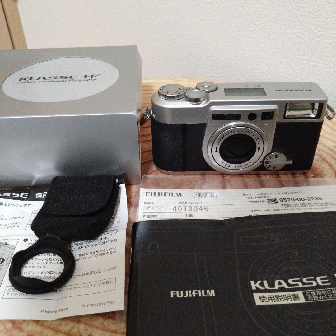 FUJIFILM KLASSE W クラッセW 取説・専用フード付き FUJIFILM KLASSE W クラッセW 取説・専用フード付き