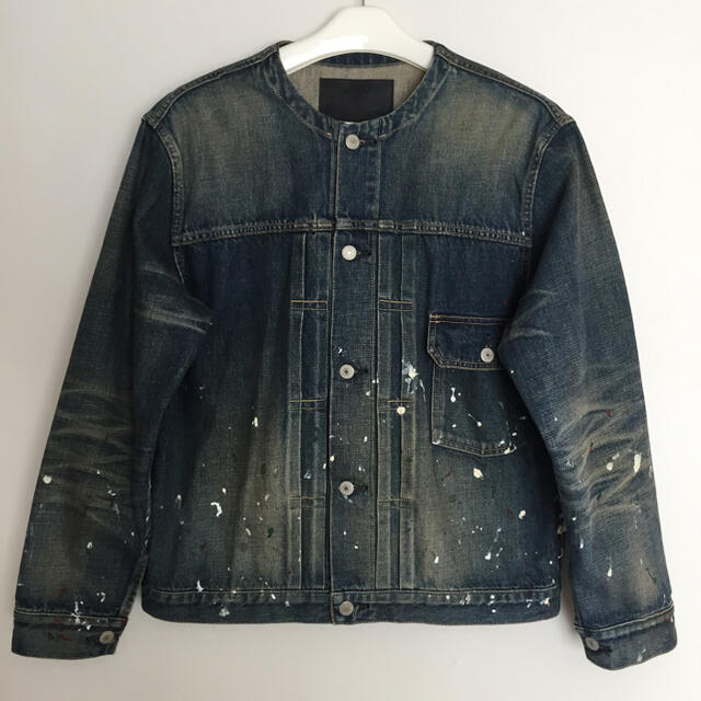 定価40700円！Calee 完売 ノーカラーデニムジャケット L