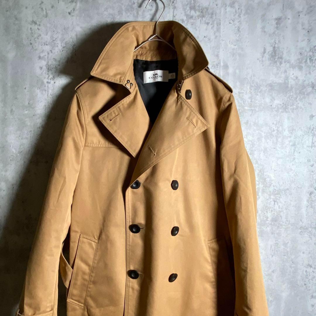 COACH メンズトレンチコート 焼き払い CT264-BK.K ベージュ L