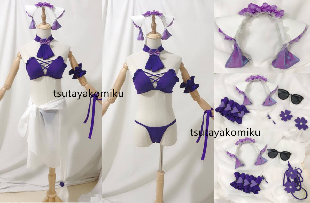 【大特価!!】 髪飾り付き コスプレ 水着 チェシャ猫 アズールレーン Lane Azur その他